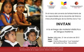 Zamora Chinchipe recibirá material didáctico en lengua materna.