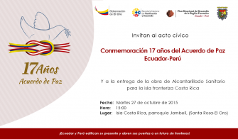 Ecuador y Perú conmemorán 17 años del Acuerdo de Paz