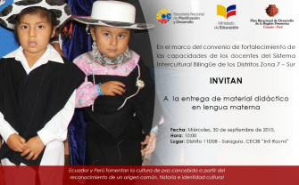 Saraguro recibirá material didáctico en lengua materna