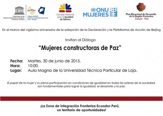 La mujer y su aporte a la paz será analizado en un diálogo
