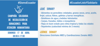 CAMPAÑA SOLIDARIA DE RECOLECCIÓN DE DONACIONES PARA ATENCIÓN HUMANITARIA