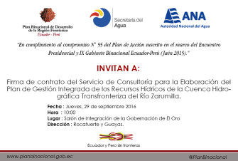 Invitación Firma de Contrato