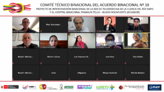 Quinta reunión virtual para la la implementación de la primera red binacional de telemedicina de la cuenca del Río Napo.