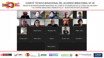 Octava reunión virtual para la implementación de la primera red binacional de telemedicina de la cuenca del Río Napo
