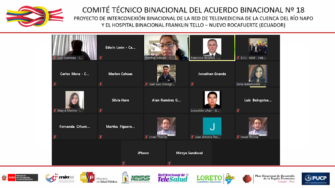 Décima reunión virtual para la implementación de la primera red binacional de telemedicina de la cuenca del Río Napo
